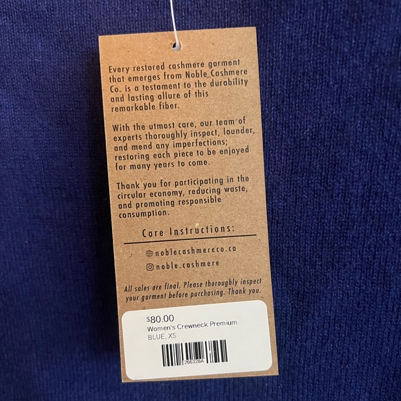 Selling Royal Blue Cashmere Swoop Neck Sweater - XS - Picture 3 of 3